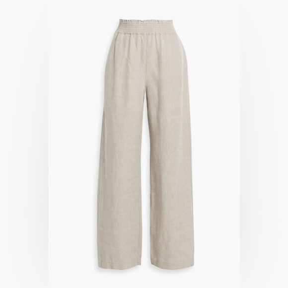 Iris & Ink Keira Linen Wide-Leg Pants Size 10 NWT - Picture 3 of 8